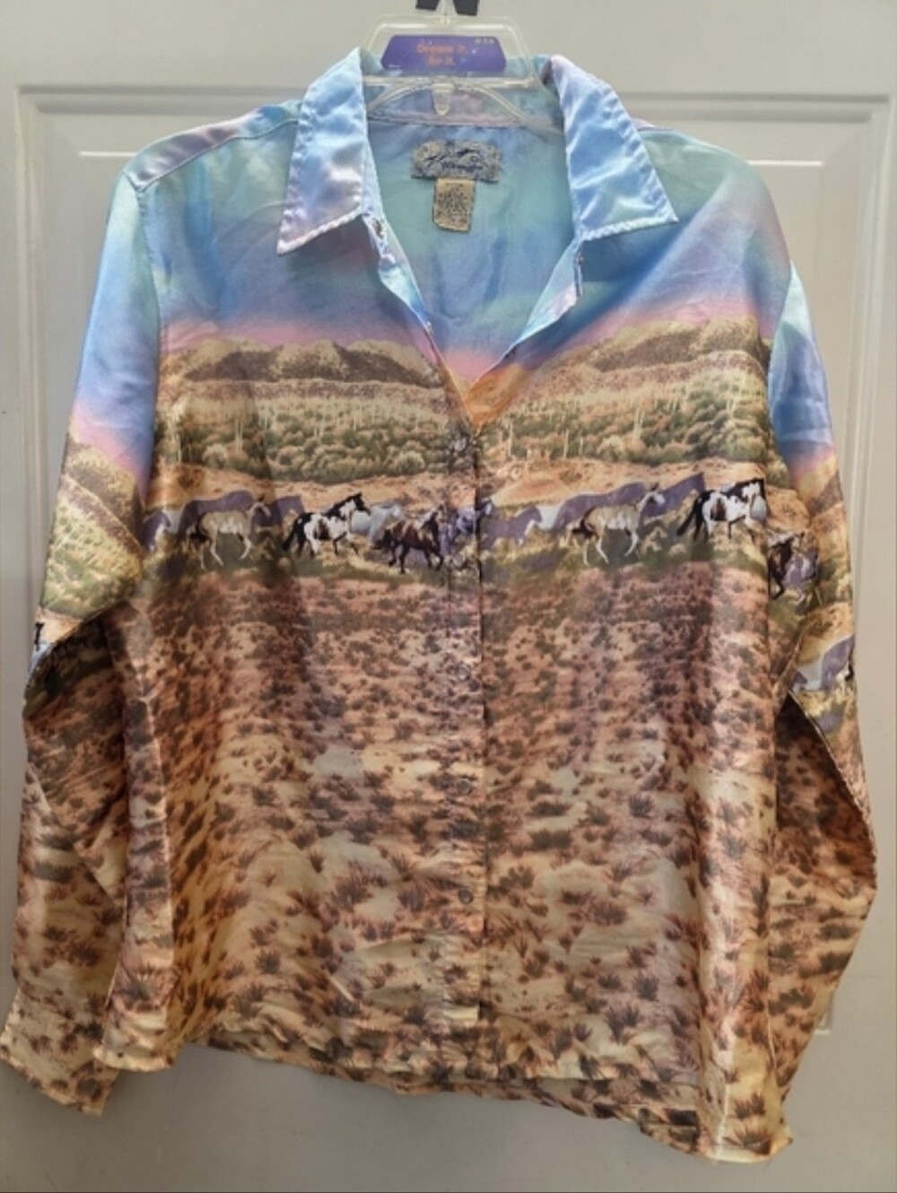 Vintage Wrangler Western button-down shirt Sz large.